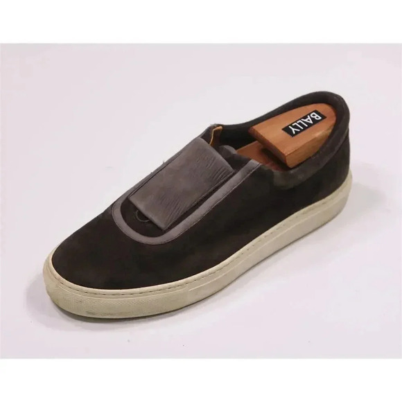 Giorgio Armani Mainline Dark Brown Suede Low Top Sneakers Men's US 6 - Picture 1 of 11